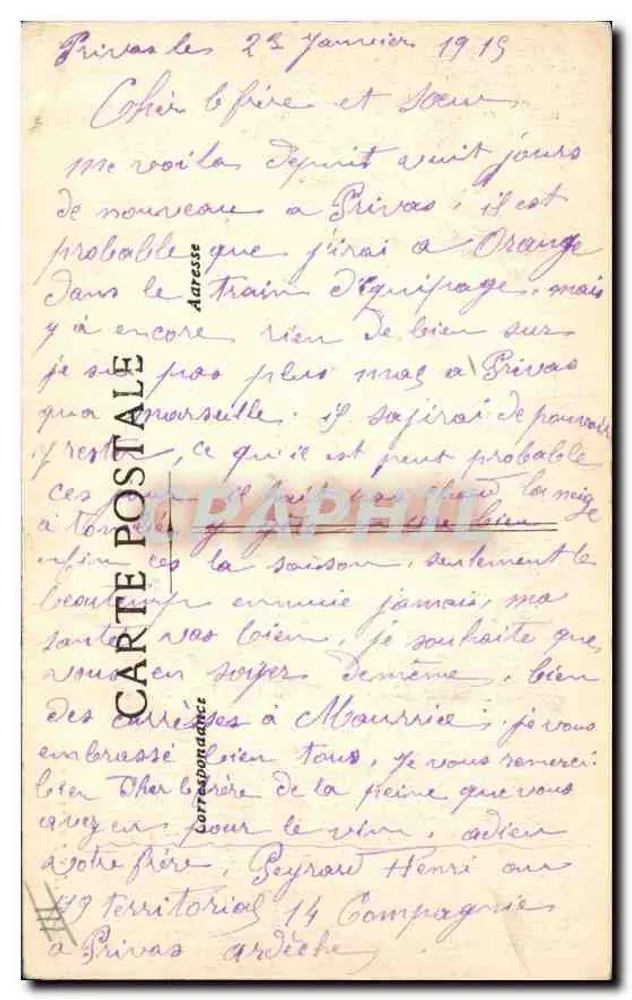 Marselha — Através dos Pinheiros — editor não visível - Verso