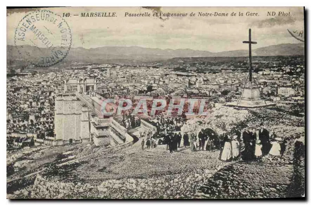 MARSEILLE — Brücke und Aufzug der Notre-Dame-de-la-Gare — ND Phot. - Vorderseite