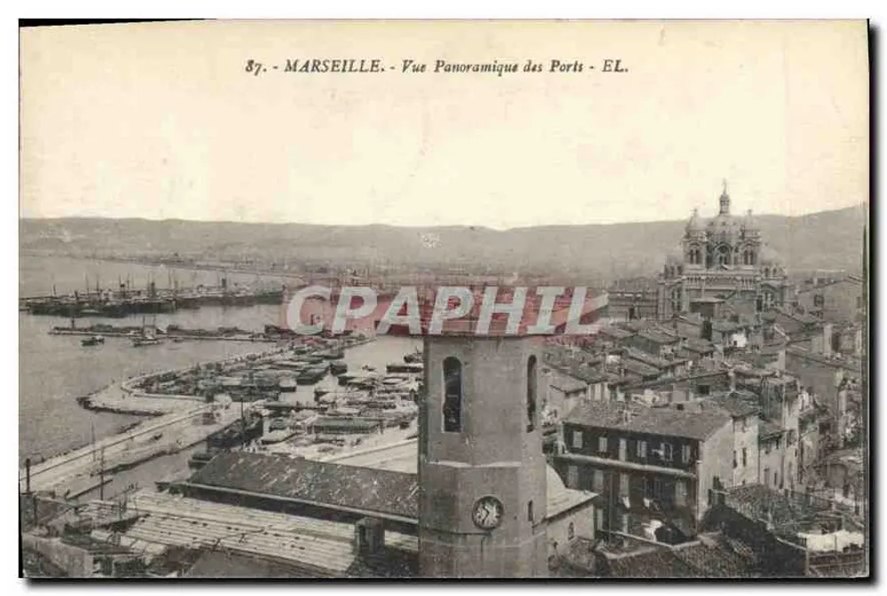 Marseille - Panoramablick auf die Häfen - EL. - 87 - Vorderseite