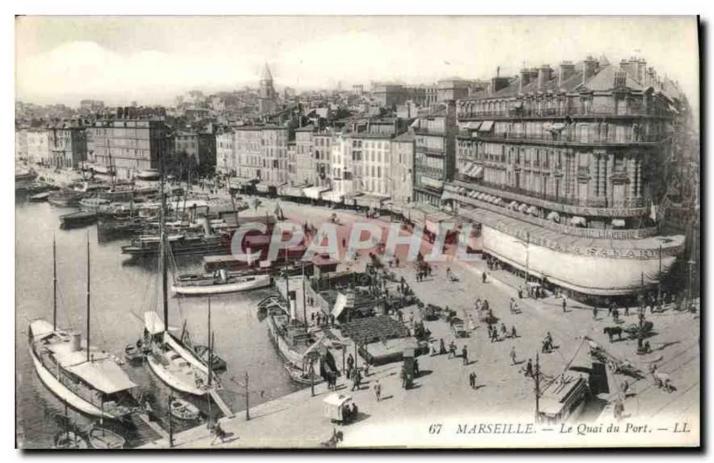 Marseille — O Cais do Porto — LL, n°67, editor Graph'phile - Frente