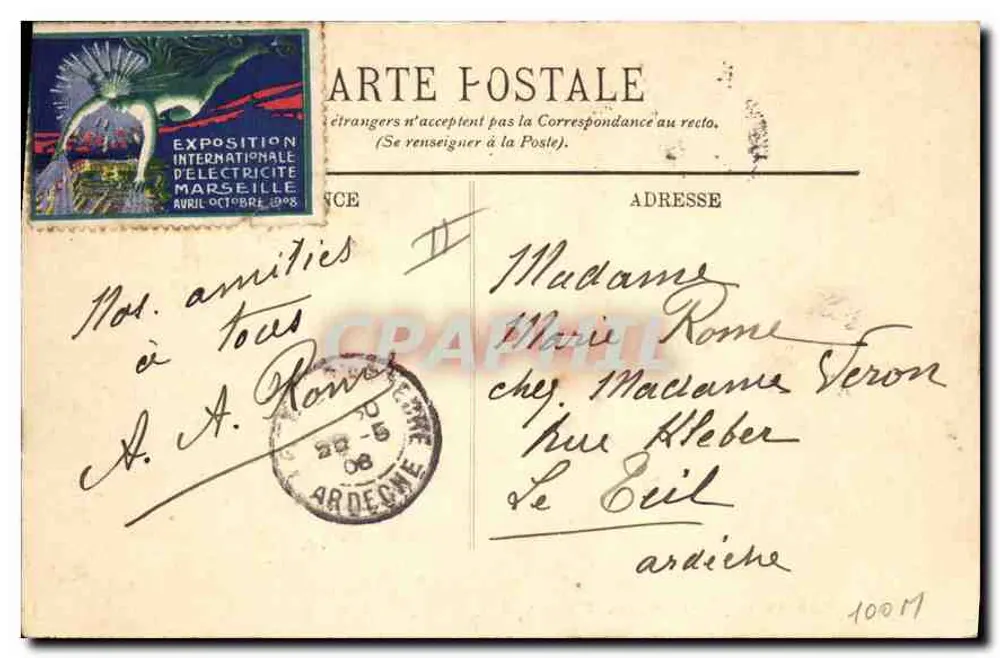Marseille — Die Kabine des Fährschiffs — LL. — n°244 - Rückseite