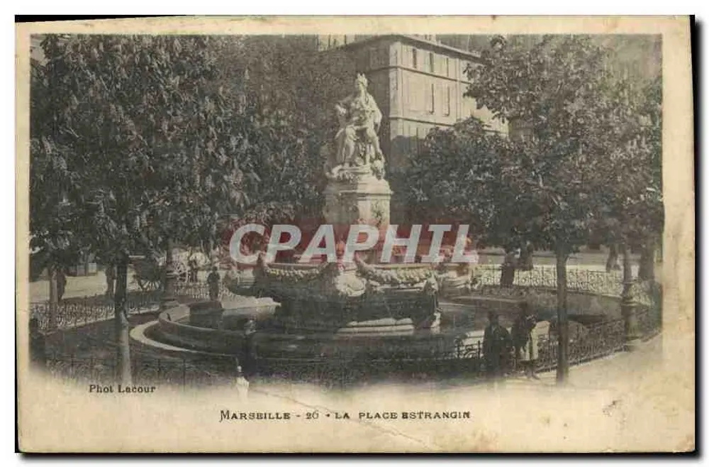 Marseille - 20 - A PRAÇA ESTRANGIN — Phot Lacour - Frente