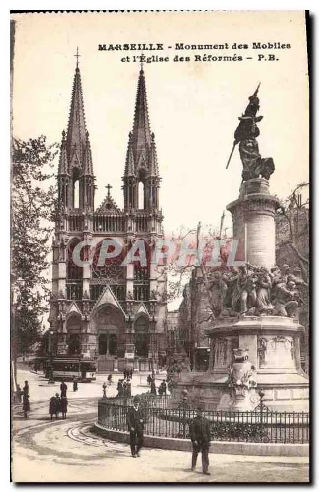 Marseille - Denkmal der Mobiles und die Kirche der Réformierten - P.B. - Vorderseite