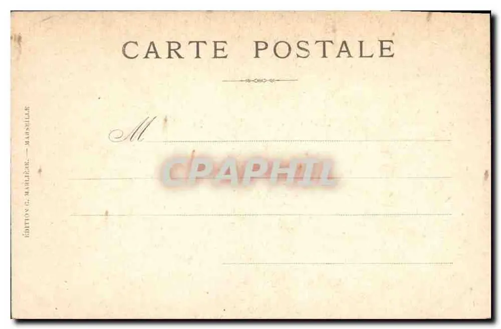 Marseille — O castelo de If — Edição G. Marliéak - Verso