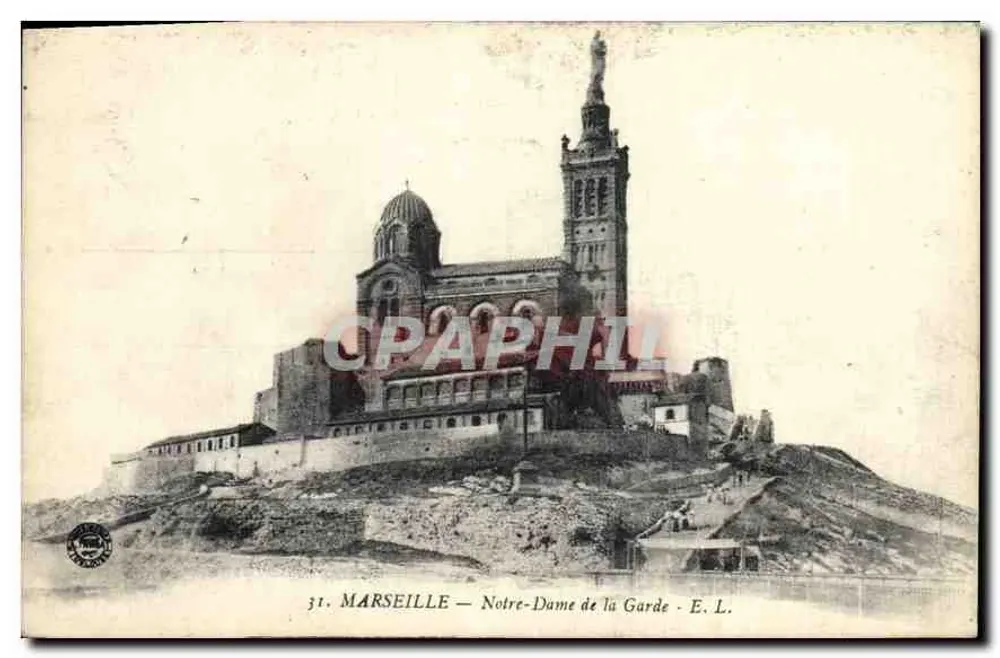 Marseille — Notre-Dame de la Garde — E.L. - Frente