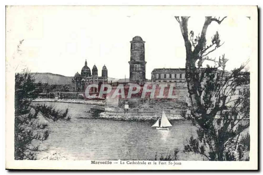 Marseille — Die Kathedrale und das Fort St-Jean — CRAPHIL - Vorderseite