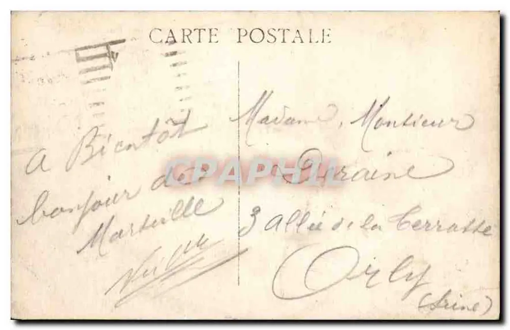Marseille — Die Mole und der Leuchtturm Sainte-Marie — Verlag nicht sichtbar - Rückseite