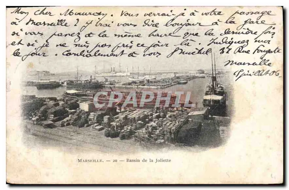 Marseille — Bassin de la Joliette — anonymer Verlag, Nr. 20 - Vorderseite
