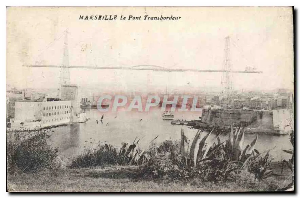 MARSEILLE O Pont Transbordeur — vista do porto com guindastes — editor não identificado - Frente