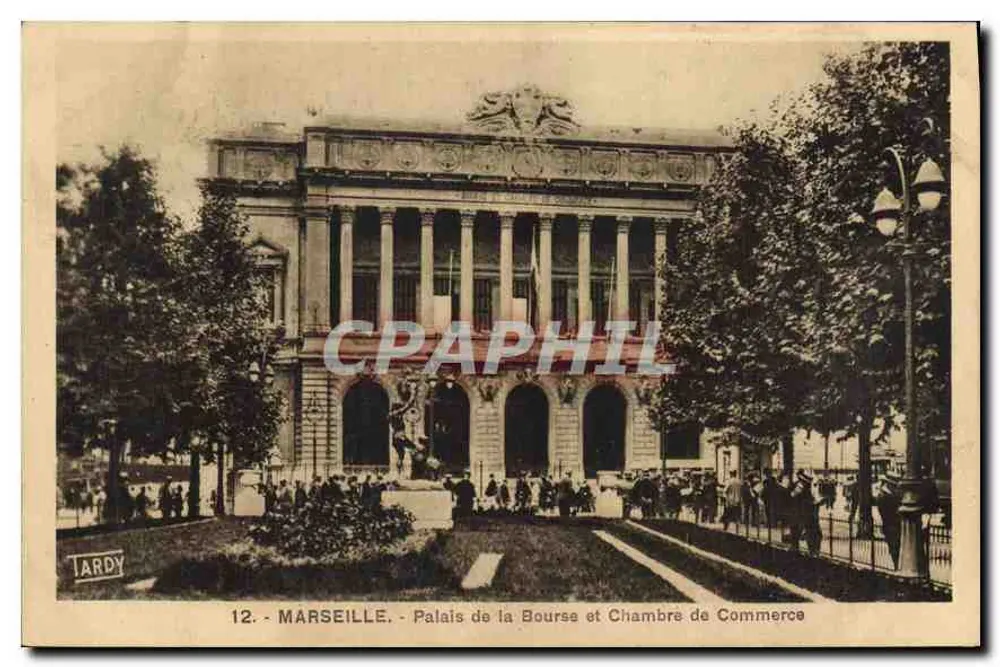 Marsiglia - Palazzo della Borsa e Camera di Commercio — Editore Lardy, n°12 - Recto