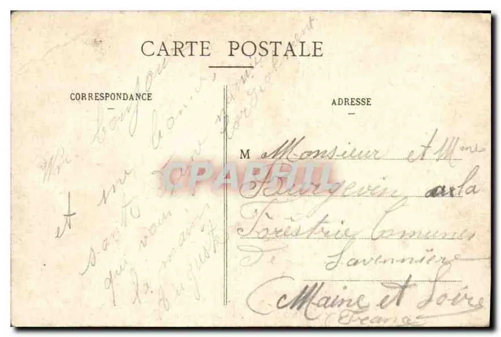 Marseille - Hotel de Ville — éditeur E.L. n°28 - Verso