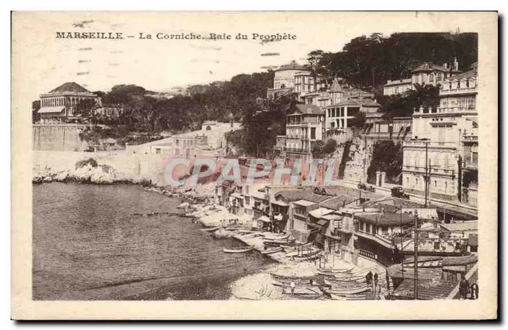 Marseille — De Corniche. Baai van de Profeet - Voorkant