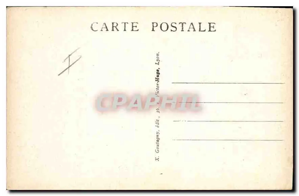LYON — Place Le Viste und rue de la République — X. Goutagny, Verlag, 39, Victor-Hugo, Lyon - Rückseite