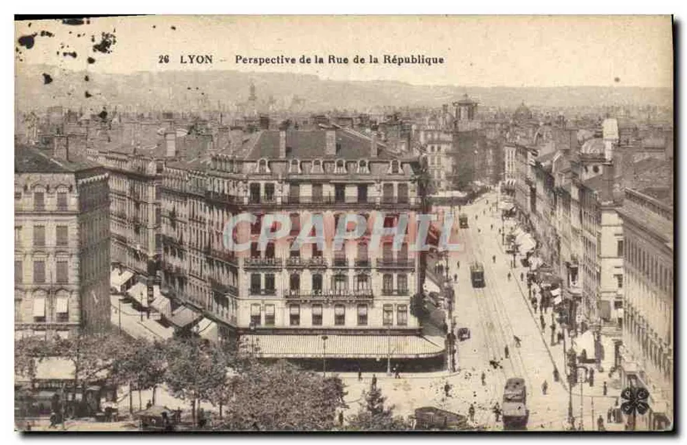 LYON — Perspectiva da Rue de la République — CRAPHIL - Frente