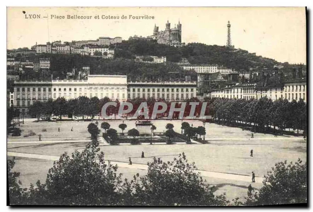 LYON — Place Bellecour und Coteau de Fourvière — Ausgabe des Grand Bazar - Vorderseite