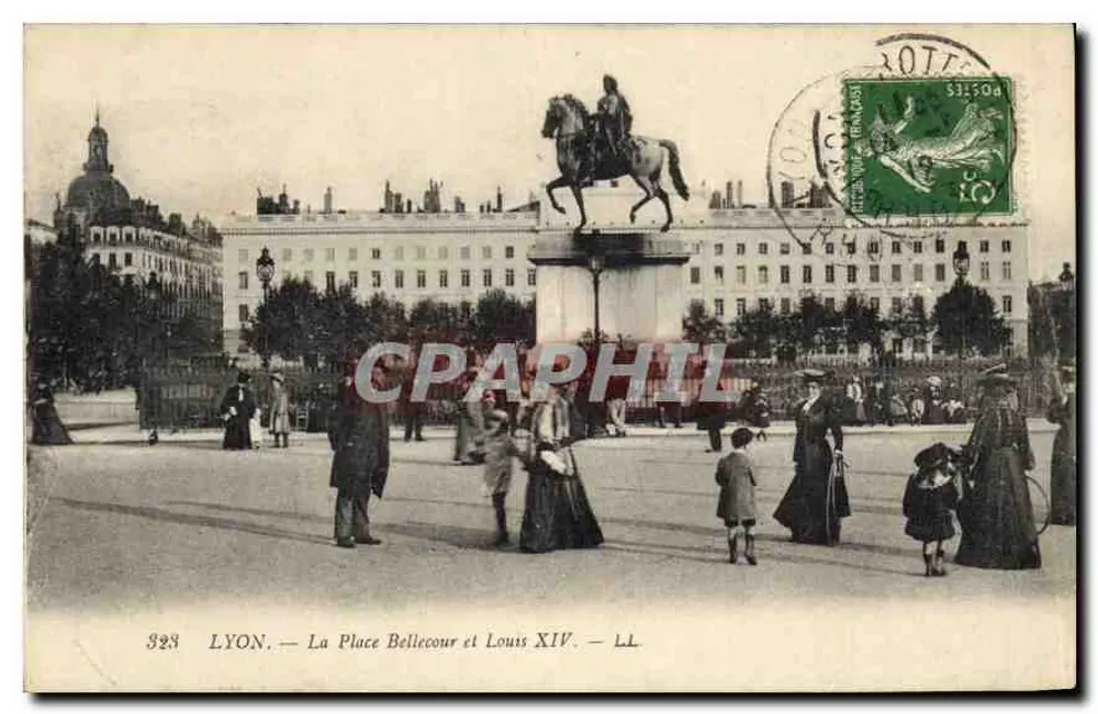 LYON — La Place Bellecour und Louis XIV — LL - Vorderseite