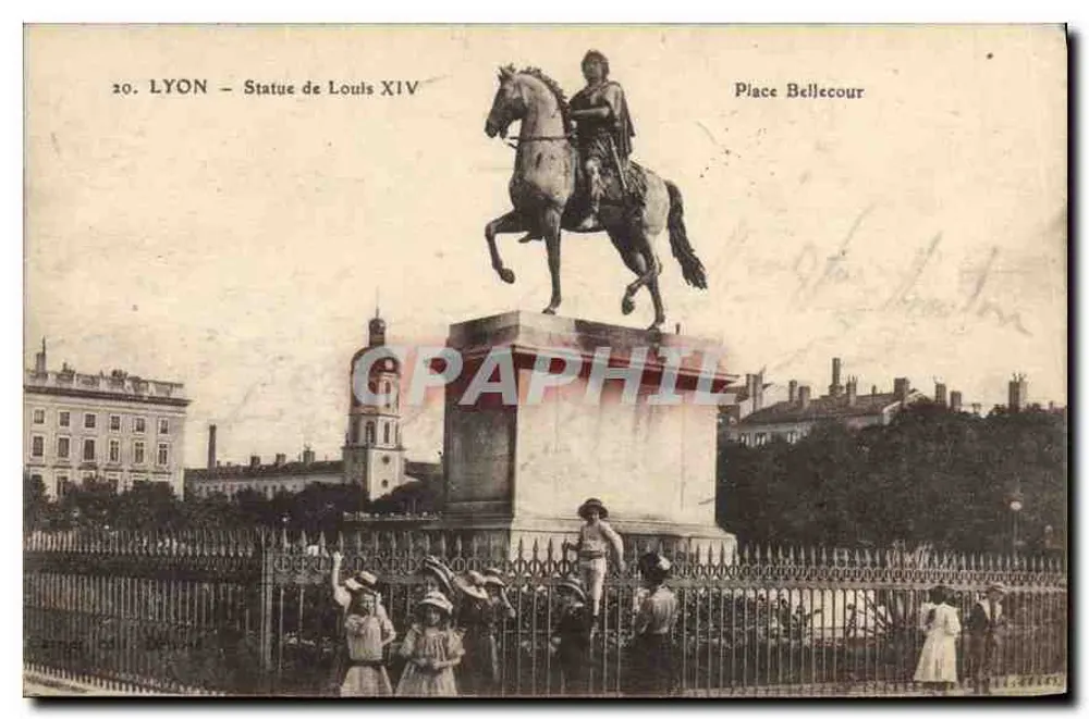 LYON — Statue des Louis XIV — Place Bellecour - Vorderseite