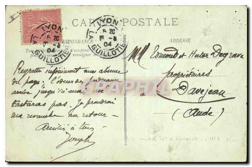 LYON — Ensemble da Place Bellecour — I.L. - Verso