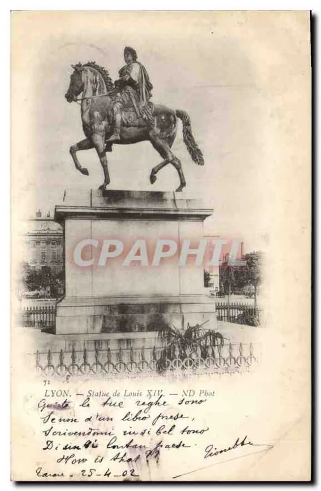 LYON — Estátua de Luís XIV — ND Phot - Frente