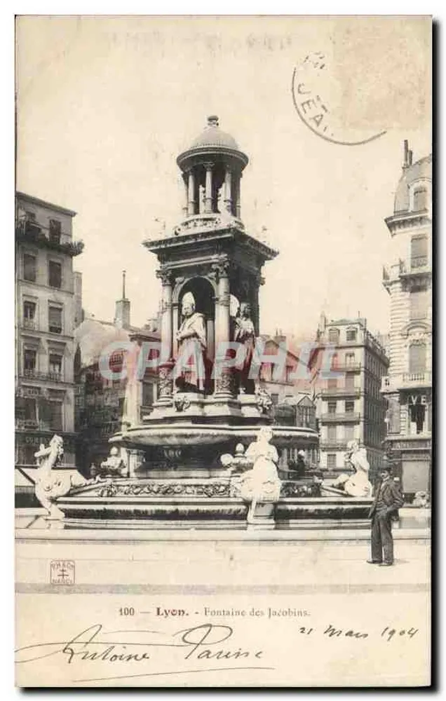 Lyon — Fontaine dos Jacobinos — Antoine Parin, n°100 - Frente