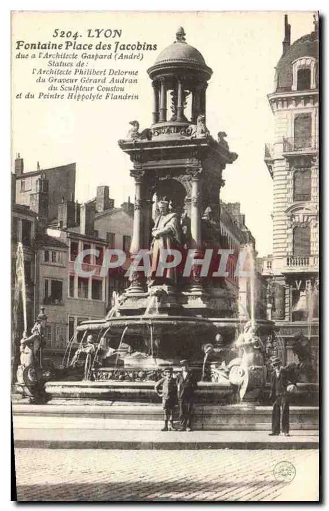 Fontaine Place des Jacobins — Lyon — Serie 5204 - Vorderseite