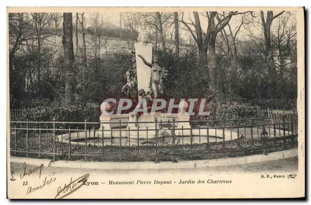 Lyon — Pierre Dupont Denkmal — Jardin des Chartreux — B. F., Paris - Vorderseite