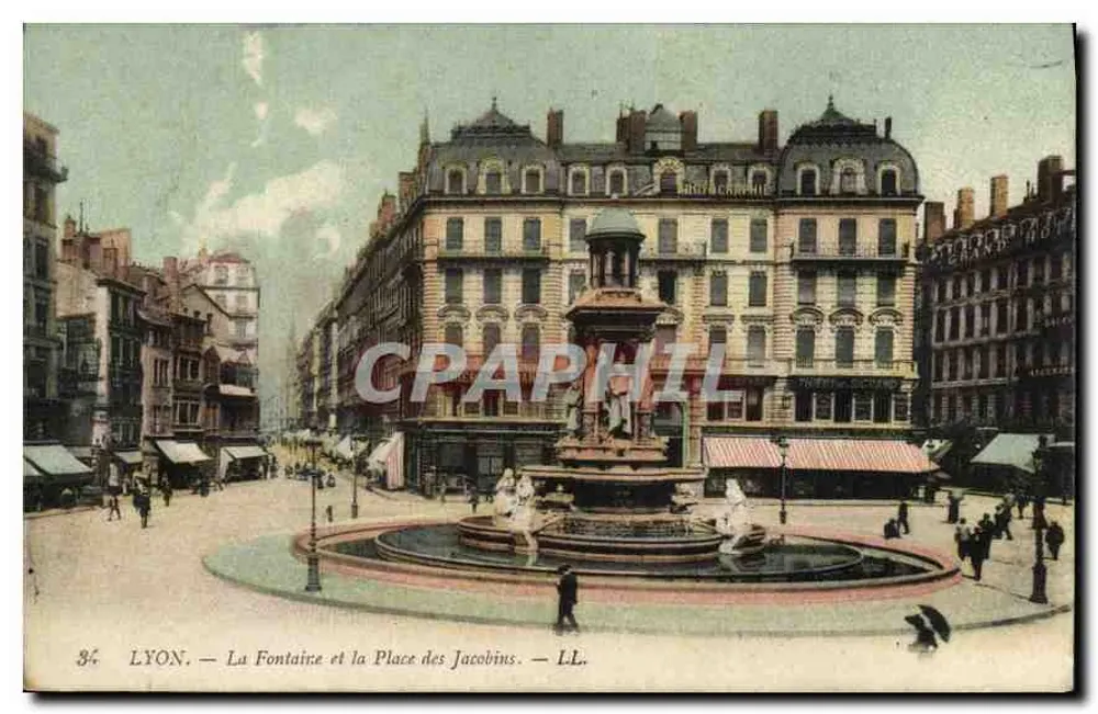 LYON — La Fontaine und die Place des Jacobins — LL. - Vorderseite