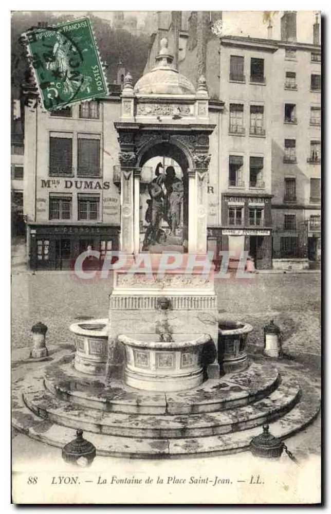 LYON — Die Fontaine der Place Saint-Jean — LL. Nr. 88 - Vorderseite