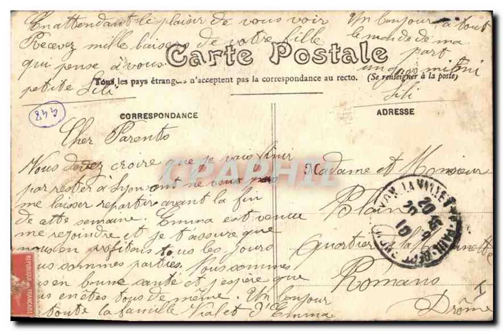 Lyon — Place Ampère — Estátua de Ampère - Verso