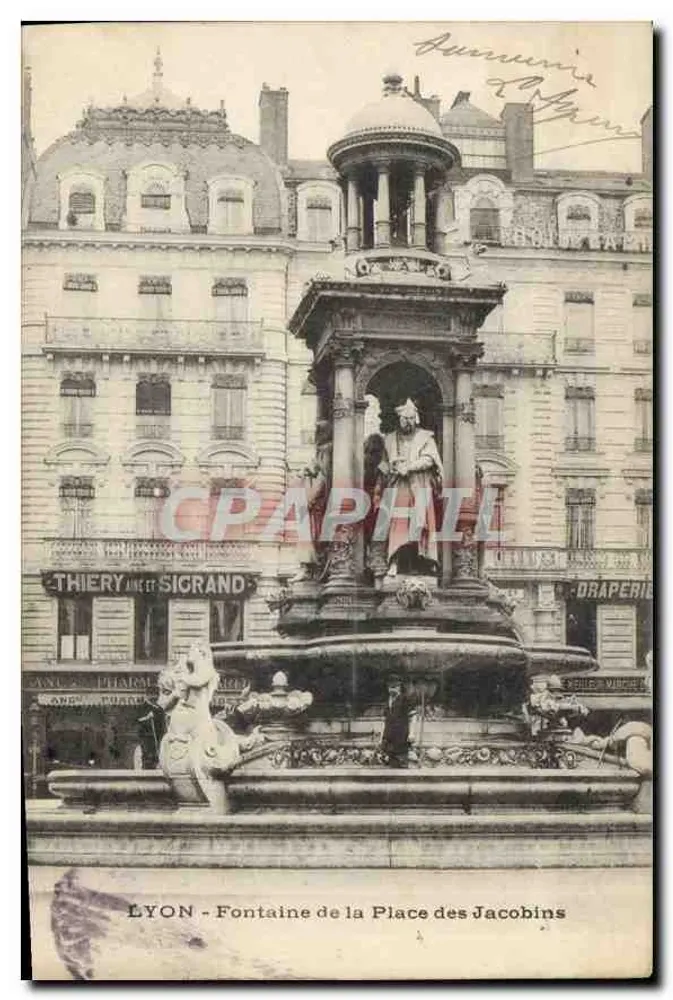 LYON - Fontaine der Place des Jacobins — herausgegeben von THIERY ET SIGRAND - Vorderseite
