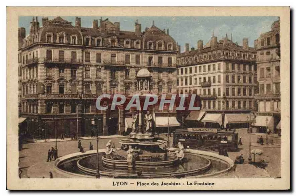 LYON — Place des Jacobins — La Fontaine - Vorderseite