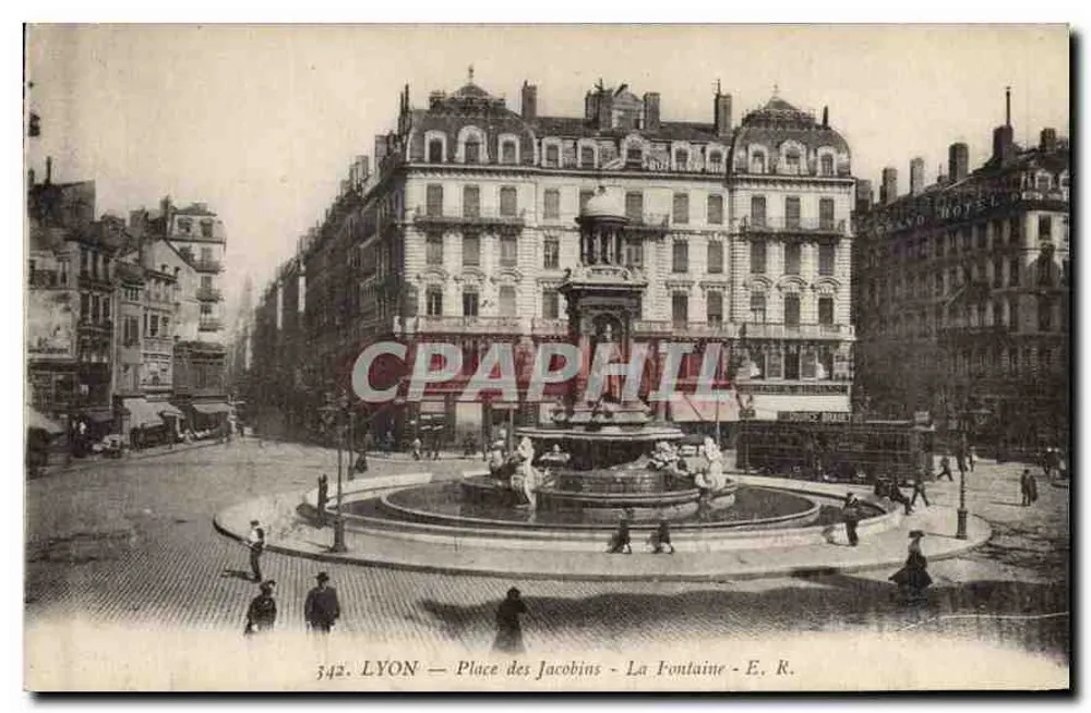 LYON — Place des Jacobins — Die Fontaine — E. R. - Vorderseite