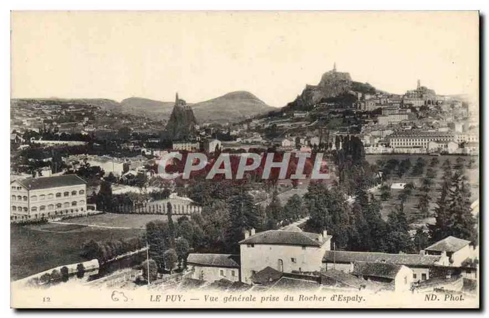 Le Puy — Allgemeiner Blick vom Rocher d'Espaly — ND. Fotografie - Vorderseite