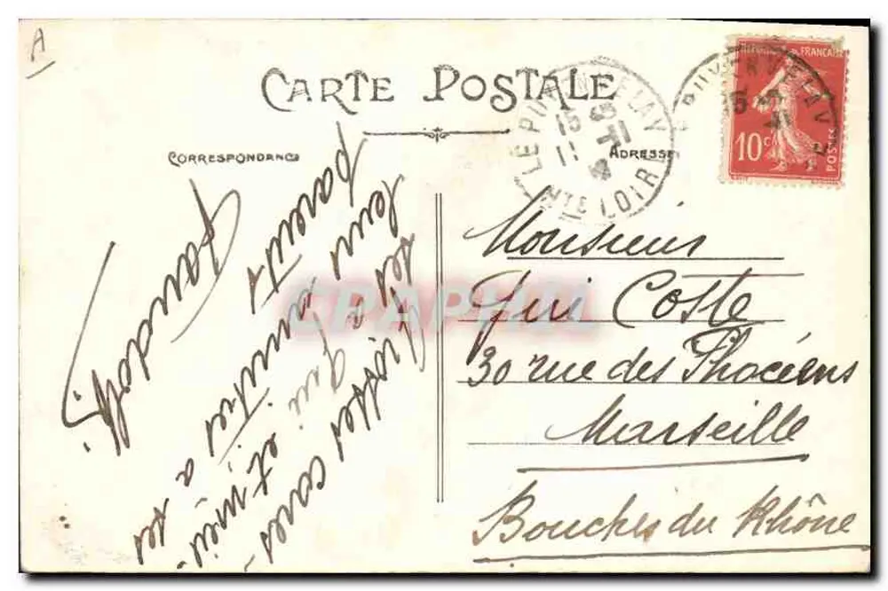 Le Puy — Rue Saint-Georges — editor VM, n° 4117 - Verso
