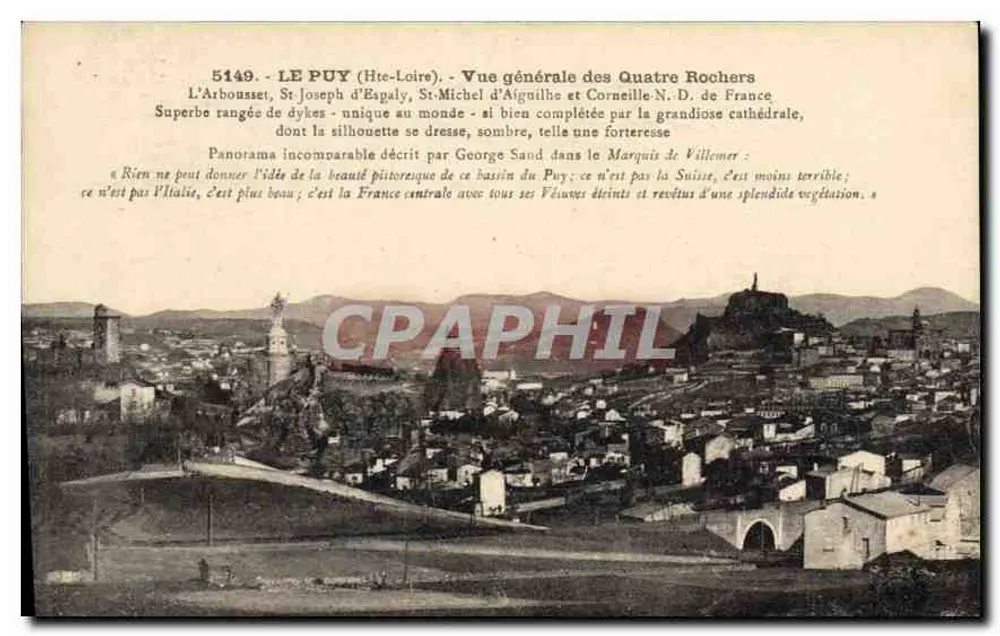 Le Puy (Haute-Loire) — Allgemeiner Blick auf die Vier Felsen — Margaron Verlag, Le Puy - Vorderseite