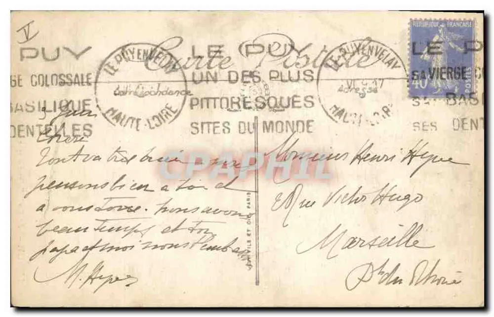 Le Puy — A Porta São Jorge — C.P.A.P.H.I.L. - Verso