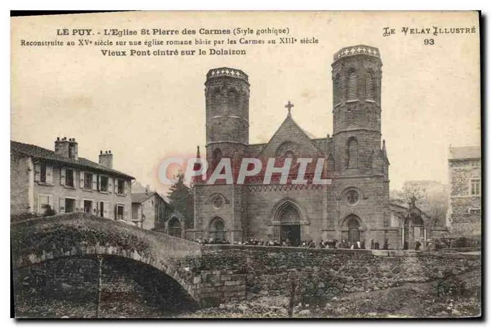 Le Puy - Die Kirche Saint-Pierre des Carmes (gotischer Stil) - Le Velay Illustré 93 - Vorderseite