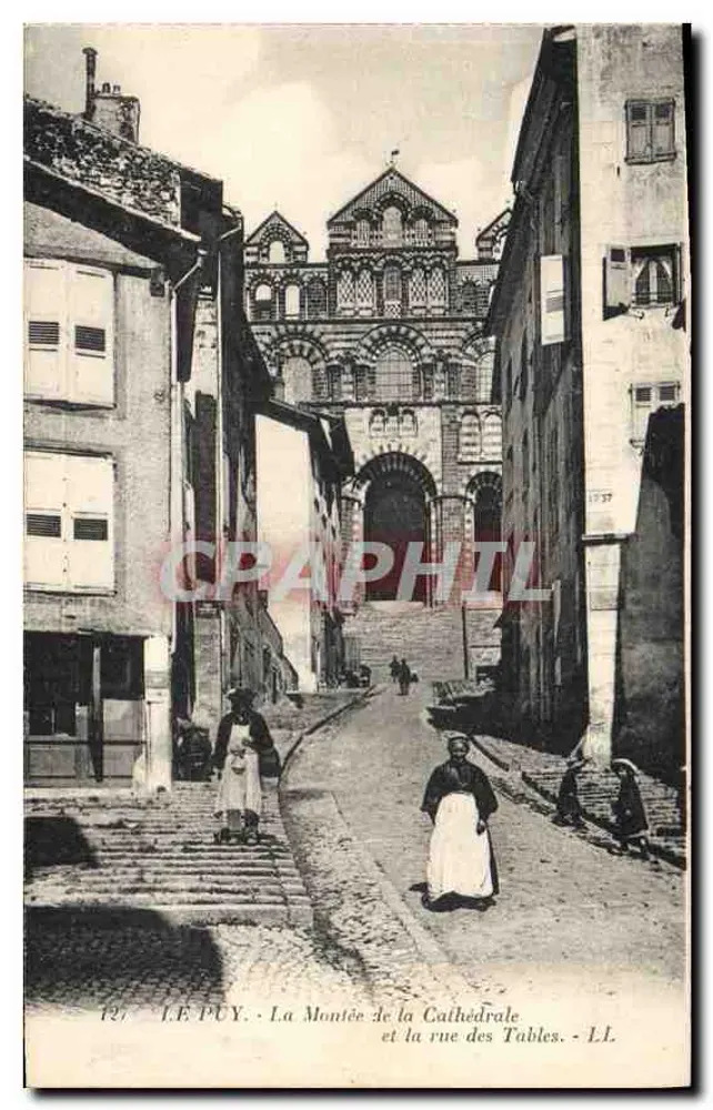 Le Puy - Die Anfahrt zur Kathedrale und die Rue des Tables - L.L. - Vorderseite