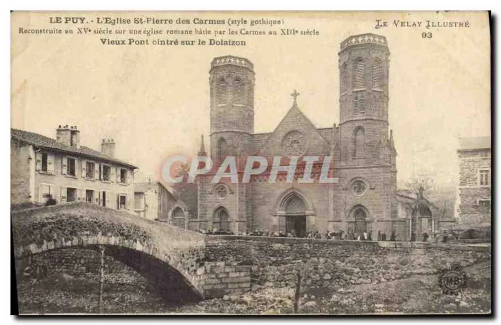 Le Puy - Die Kirche Saint-Pierre des Carmes (gotischer Stil) - Le Velay Illustré 93 - Vorderseite
