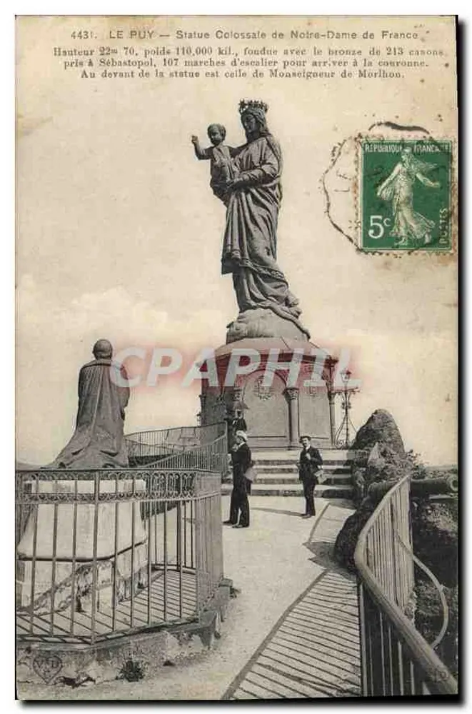 Le Puy — Kolossale Statue der Notre-Dame de France — n° 4431 - Vorderseite