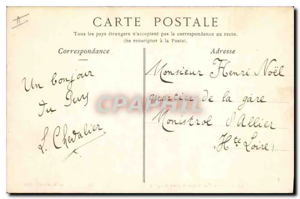Le Puy — Vista general desde Espaly — C.P.A.P.H.I.L. - Reverso