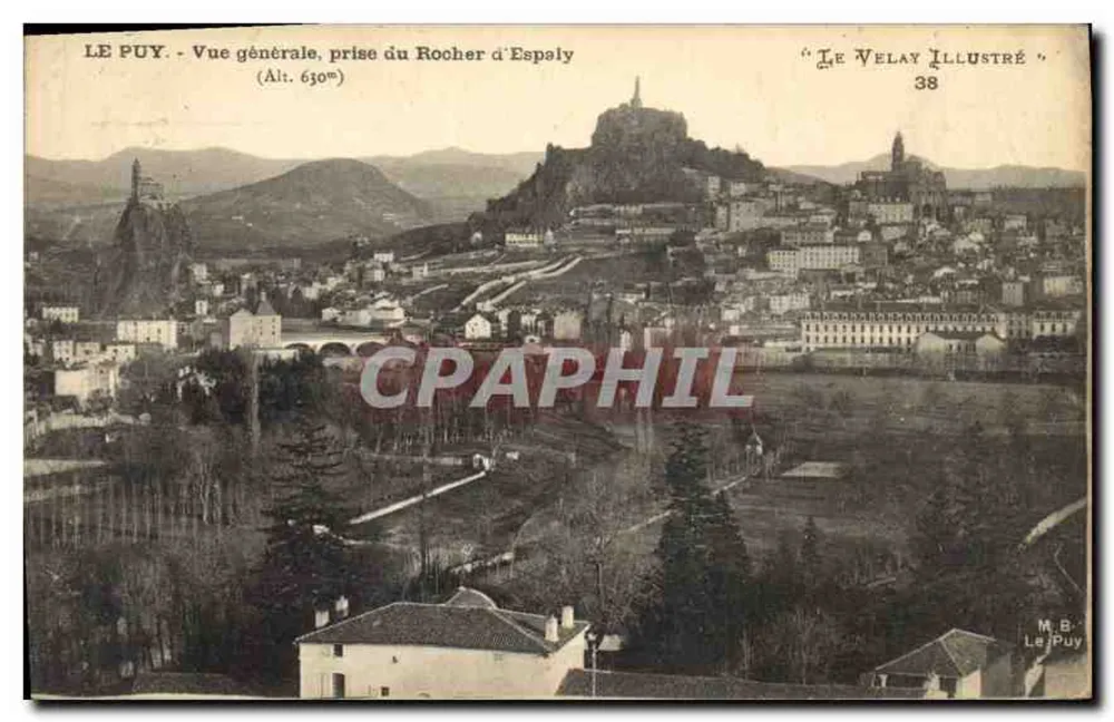 Le Puy - Allgemeiner Blick vom Rocher d'Espaly (Höhe 630m) — 'Le Velay Illustré' n°38 - Vorderseite