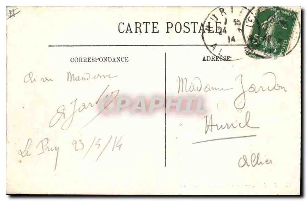 Le Puy — A Place du Breuil — LL. n°27 - Verso