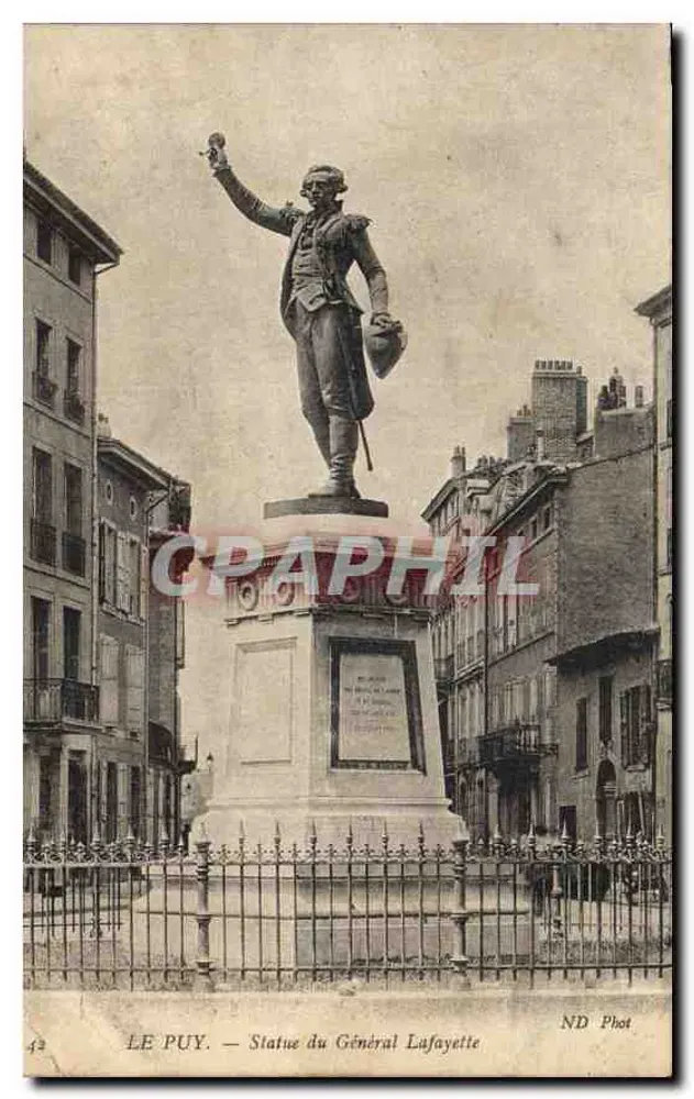 Le Puy — Estátua do Geral Lafayette — ND Phot - Frente