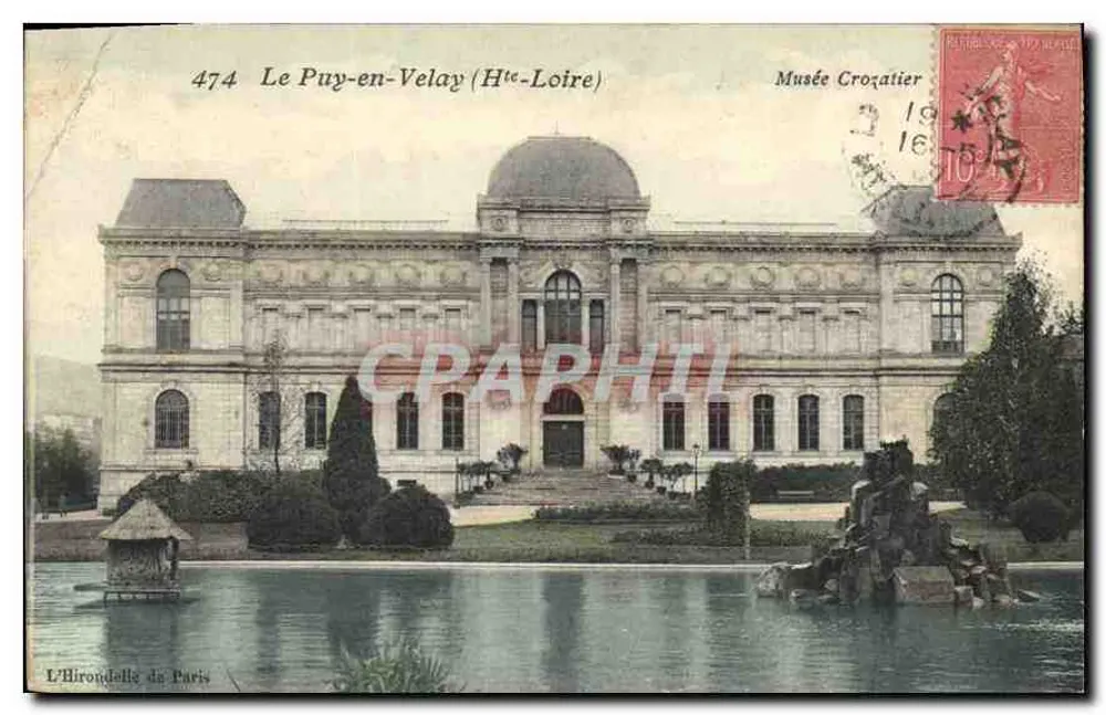 Le Puy-en-Velay (Haute-Loire) — Museum Crozatier — L'Hirondelle de Paris, n°474 - Vorderseite
