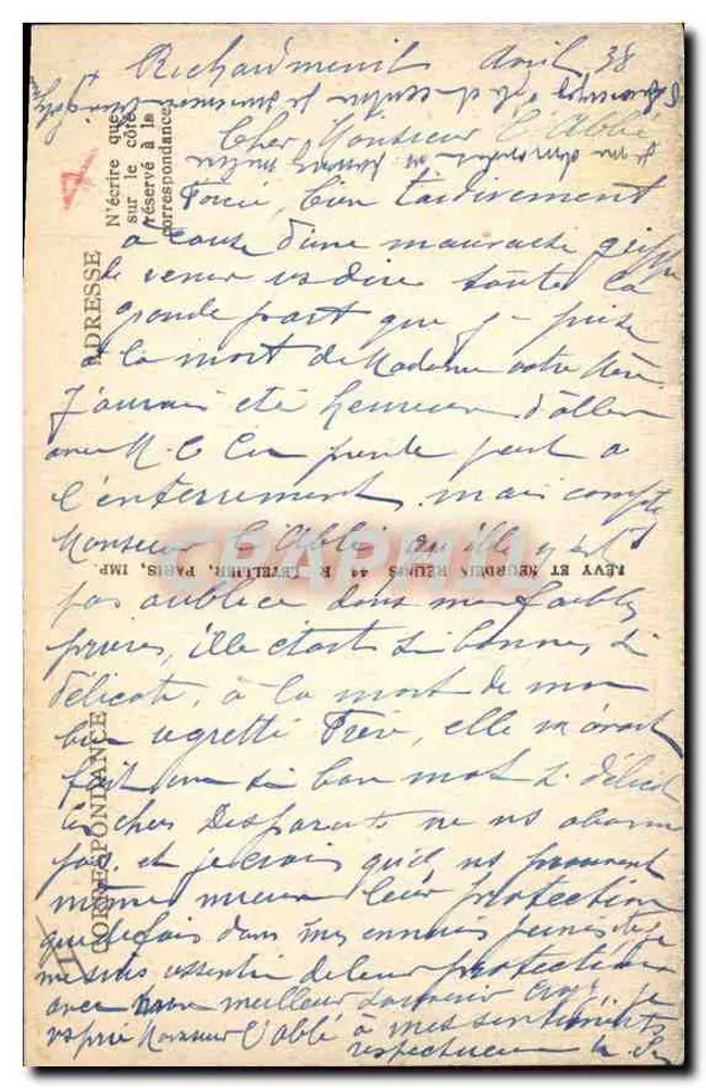 Le Puy — Die Kathedrale, Seitenansicht — CPHAPHIL n°20 - Rückseite