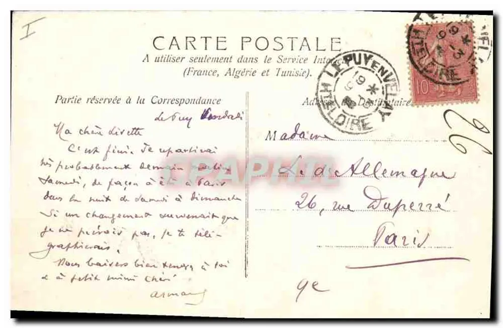 Le Puy — A Catedral — CPAPHIL n°482 - Verso