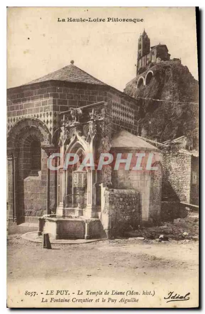 Le Puy - Der Tempel von Diane (Historisches Monument) und die Fontaine Crozatier - Ideal - Vorderseite