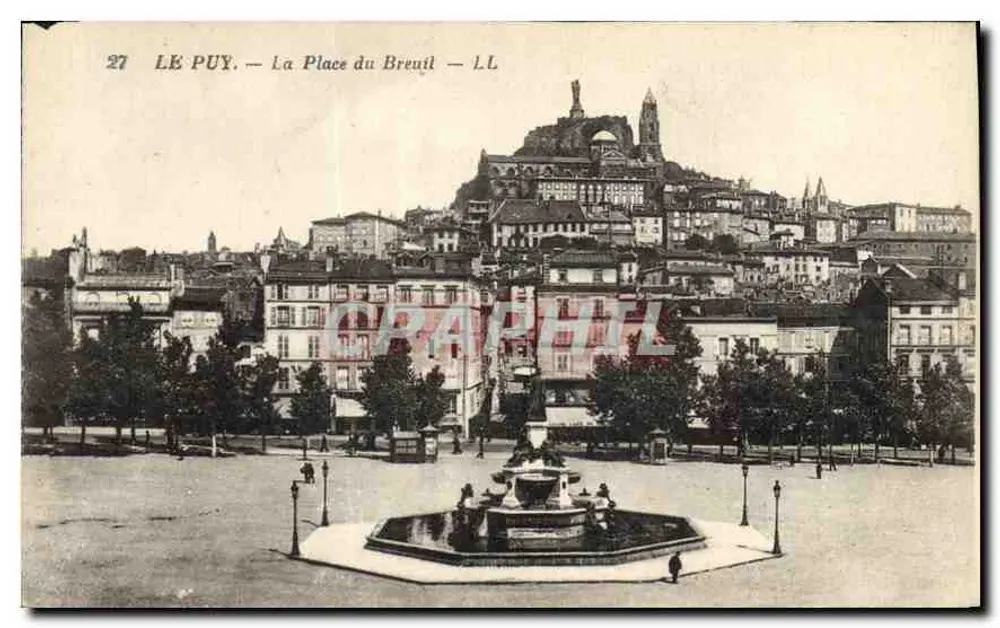Le Puy — A Praça do Breuil — LL - Frente
