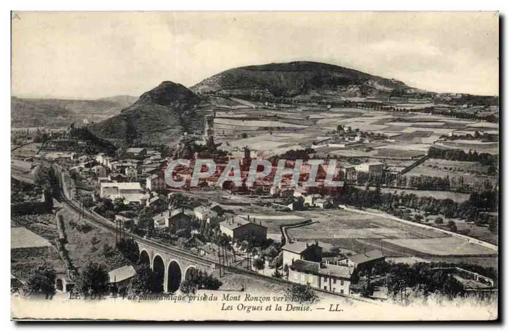 Le Puy — Vue panoramique prise du Mont Ronzon vers Les Orgues et la Denise — LL. - Vorderseite